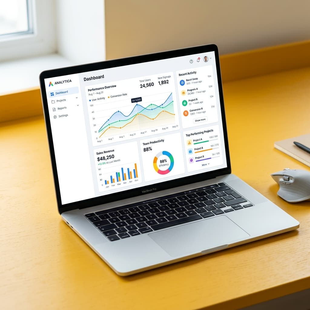 Web Design Mockup Dashboard